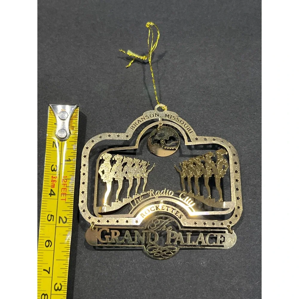 Radio City Rockettes The Grand Palace Branson Missouri Brass Ornament 3D Gold